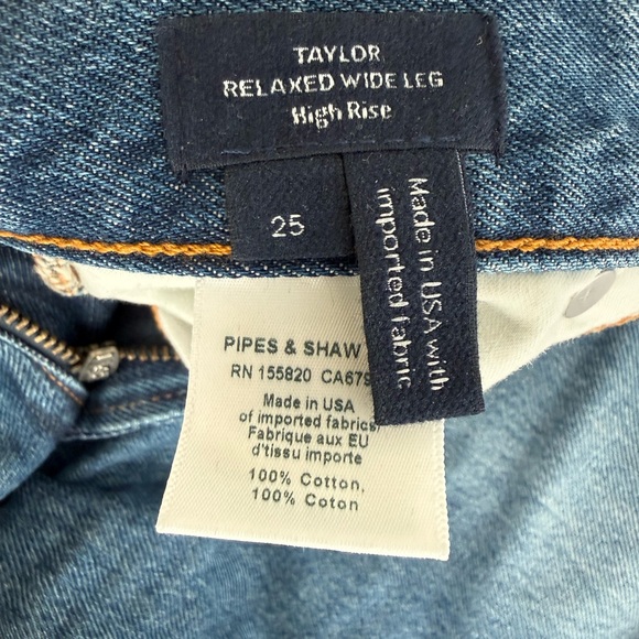 Veronica Beard Taylor High Rise Wide Leg Jeans Cuffed Denim 25 - Picture 6 of 9